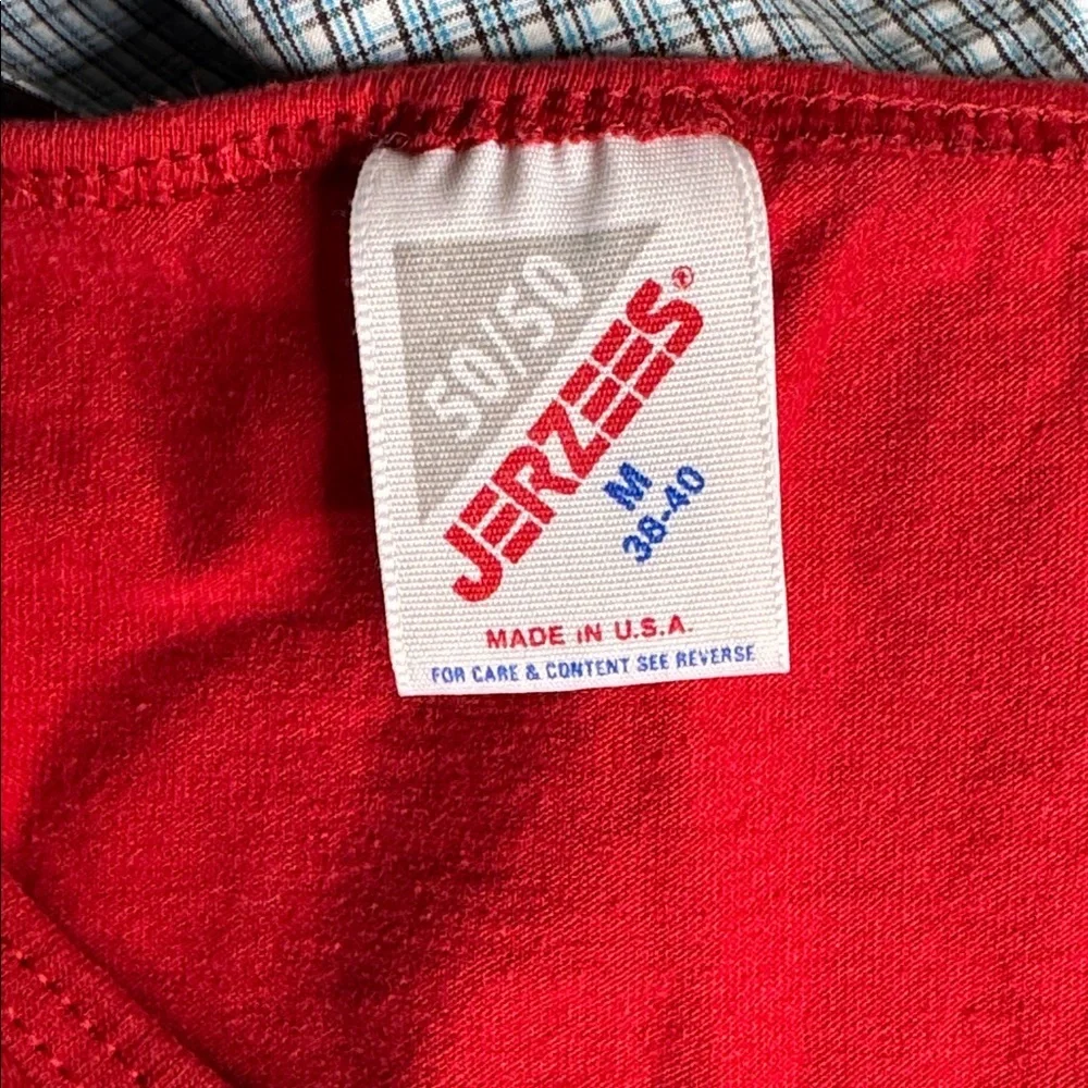 Vintage Jerzees Red Cotton Tank Top Size Medium